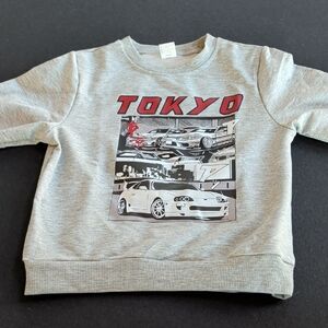 Gray Tokyo Graphic Kids Sweatshirt